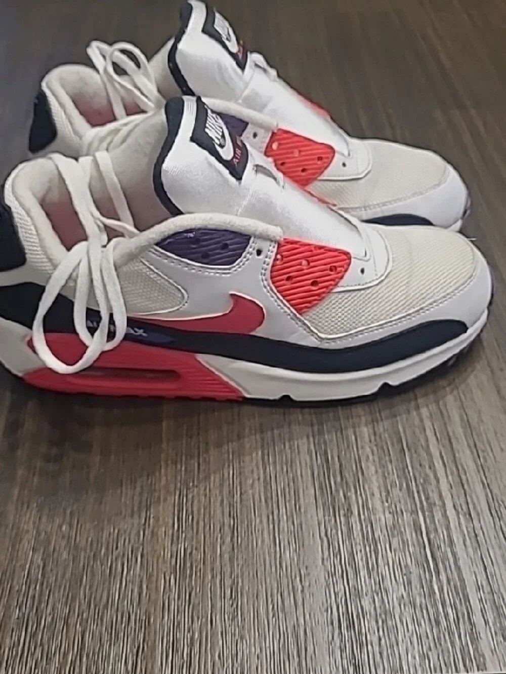 Nike Mens White Red Purple Air Max Sneakers